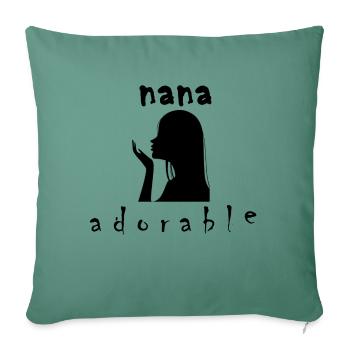 adorable babe - Sofa pillowcase 17,3'' x 17,3'' (45 x 45 cm) - cypress green - Front