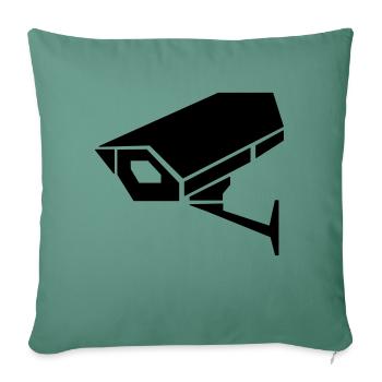 surveillance camera - Sofa pillowcase 17,3'' x 17,3'' (45 x 45 cm) - cypress green - Front