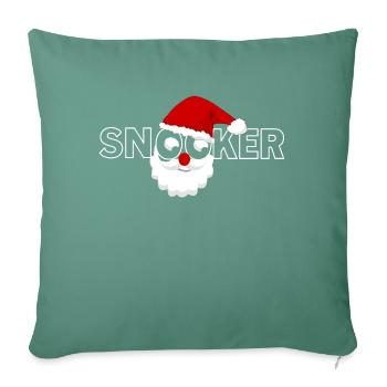 Snooker Funny Christmas Billard - Housse de coussin décorative 45 x 45 cm - vert sapin - Devant