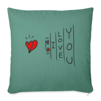 Libeb&herz - Sofa pillowcase 17,3'' x 17,3'' (45 x 45 cm) - cypress green - Front