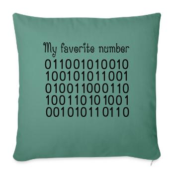 My favorite number - Sofa pillowcase 17,3'' x 17,3'' (45 x 45 cm) - cypress green - Front