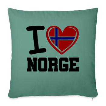 I love norge - Sofa pillowcase 17,3'' x 17,3'' (45 x 45 cm) - cypress green - Front