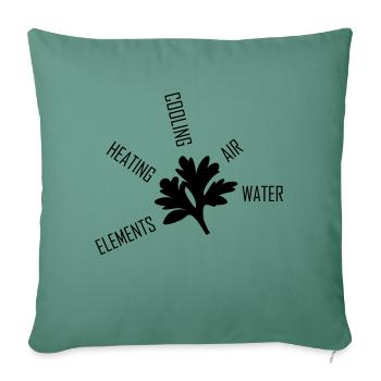 Assenz.io DIVISIONS - Housse de coussin décorative 45 x 45 cm - vert sapin - Devant