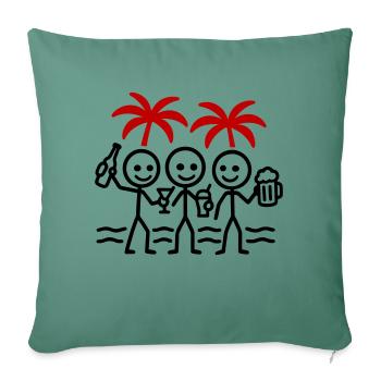 Beach Party Team Celebrate - Sofa pillowcase 17,3'' x 17,3'' (45 x 45 cm) - cypress green - Front