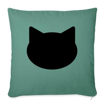 chatte - Housse de coussin décorative 45 x 45 cm - vert sapin - Devant