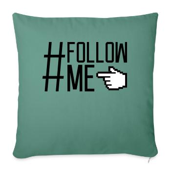 Pointeur de la main suivre - Housse de coussin décorative 45 x 45 cm - vert sapin - Devant