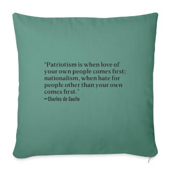 Memorial Day Quotes - Sofa pillowcase 17,3'' x 17,3'' (45 x 45 cm) - cypress green - Front