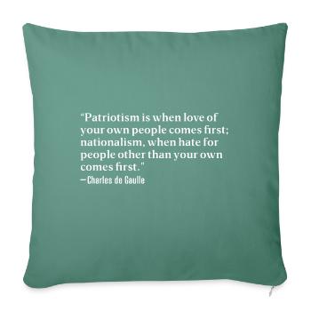Memorial Day Quotes - Sofa pillowcase 17,3'' x 17,3'' (45 x 45 cm) - cypress green - Front