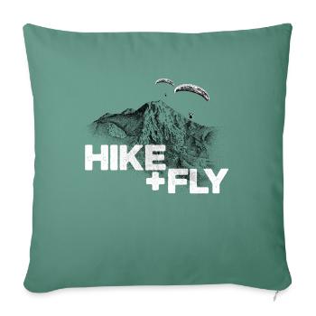 Hike & Fly Paragliding white - Sofa pillowcase 17,3'' x 17,3'' (45 x 45 cm) - cypress green - Front
