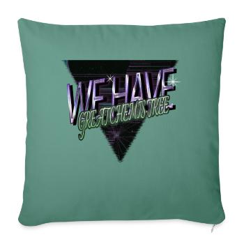 geek bedroom present gift happy birthday present - Sofa pillowcase 17,3'' x 17,3'' (45 x 45 cm) - cypress green - Front