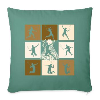 Badminton - Sofa pillowcase 17,3'' x 17,3'' (45 x 45 cm) - cypress green - Front