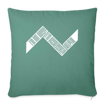 Je ne suis pas autoritaire, je suis agressivement serviable en disant des blagues - Housse de coussin décorative 45 x 45 cm - vert sapin - Devant