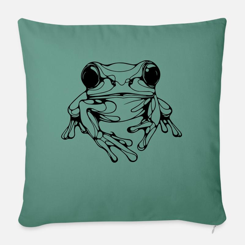Frosch - Sofakissenbezug 45 x 45 cm - Tanngrün