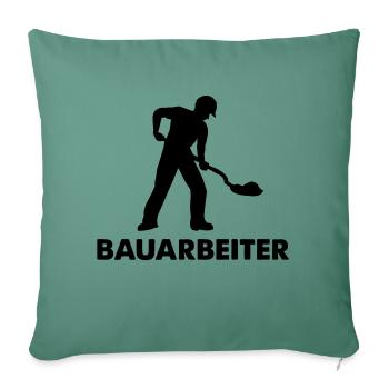 Chantier 1 - Housse de coussin décorative 45 x 45 cm - vert sapin - Devant
