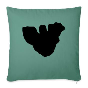 moorea map - Housse de coussin décorative 45 x 45 cm - vert sapin - Devant