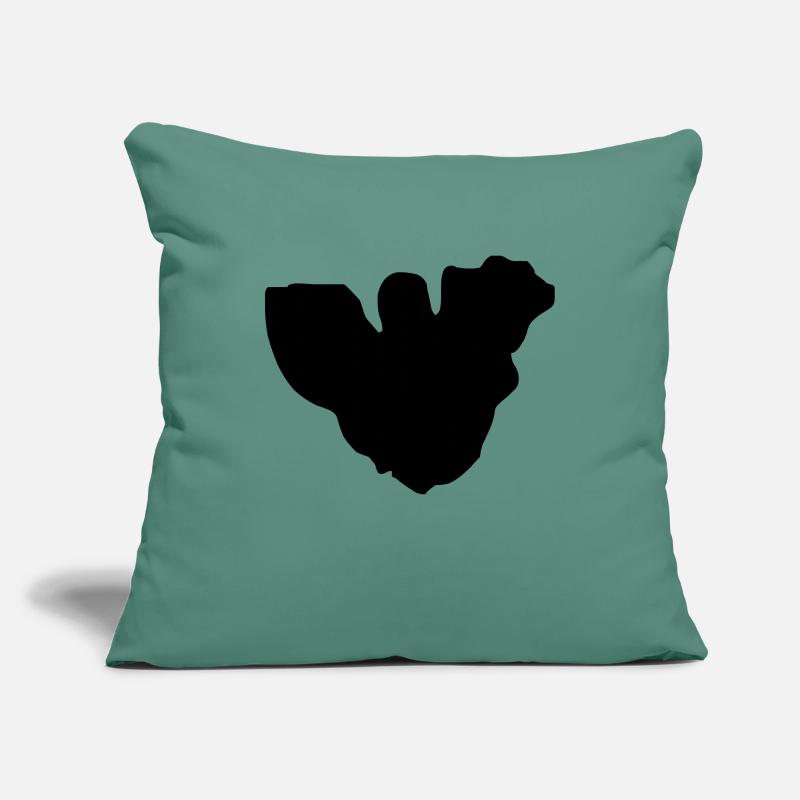 moorea map Housse de coussin décorative 45 x 45 cm