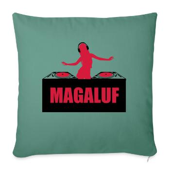 DJ Girl Sexy Magaluf Mallorca - Housse de coussin décorative 45 x 45 cm - vert sapin - Devant