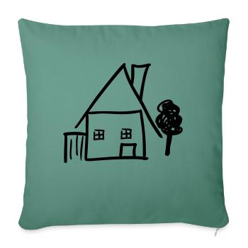 house home - Sofa pillowcase 17,3'' x 17,3'' (45 x 45 cm) - cypress green - Front