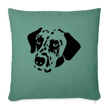 Dalmatian dog - Sofa pillowcase 17,3'' x 17,3'' (45 x 45 cm) - cypress green - Front