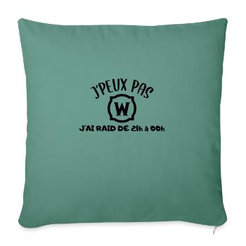 Jpeux pas j'ai raid - Housse de coussin décorative 45 x 45 cm - vert sapin - Devant