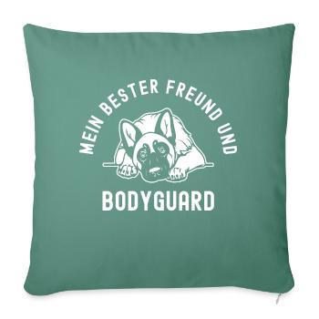 Mein bester Freund und Bodyguard Hundeliebhaber - Sofakissenbezug 45 x 45 cm - Tanngrün - Vorne