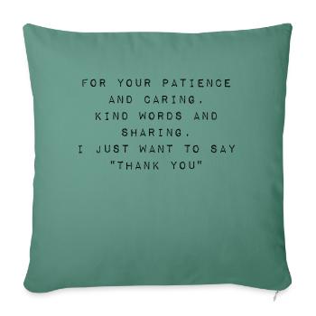 Thank you very much - Sofa pillowcase 17,3'' x 17,3'' (45 x 45 cm) - cypress green - Front