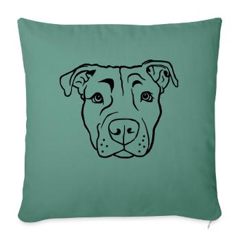 Stafford Terrier - Sofa pillowcase 17,3'' x 17,3'' (45 x 45 cm) - cypress green - Front