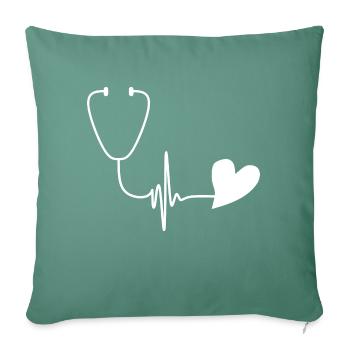 Nurse Krankenschwester Corona - Sofa pillowcase 17,3'' x 17,3'' (45 x 45 cm) - cypress green - Front