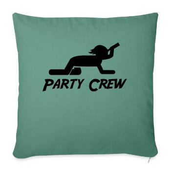 Équipage de fête - Housse de coussin décorative 45 x 45 cm - vert sapin - Devant