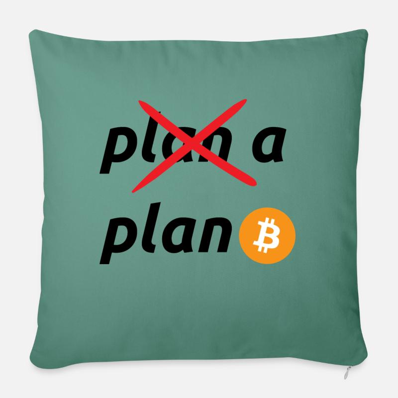 plan b bitcoin - Sofakissenbezug 45 x 45 cm - Tanngrün