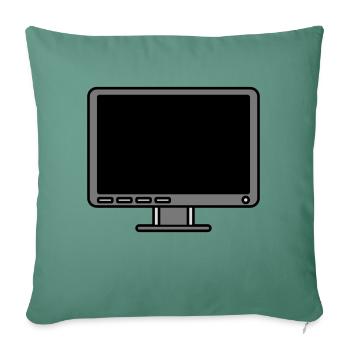 Icon Logo Computer Screen - Sofa pillowcase 17,3'' x 17,3'' (45 x 45 cm) - cypress green - Front