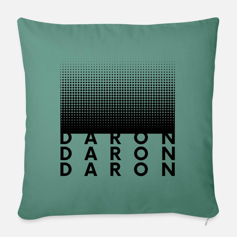 DARON - Housse de coussin décorative 45 x 45 cm - vert sapin