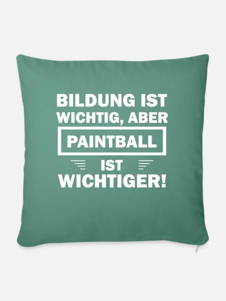 Paintball Airsoft - Sofakissenbezug 45 x 45 cm - Tanngrün