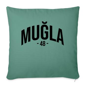 Mugla 48 Turkey Turkiye Gift Holiday TR Türk - Sofa pillowcase 17,3'' x 17,3'' (45 x 45 cm) - cypress green - Front
