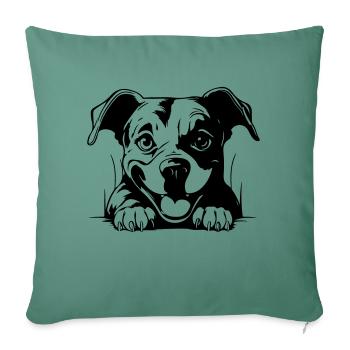 Staffordshire Bull Terrier - Sofa pillowcase 17,3'' x 17,3'' (45 x 45 cm) - cypress green - Front