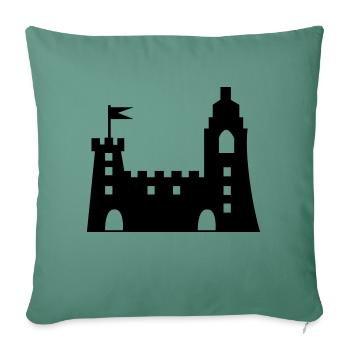 castle - Sofa pillowcase 17,3'' x 17,3'' (45 x 45 cm) - cypress green - Front