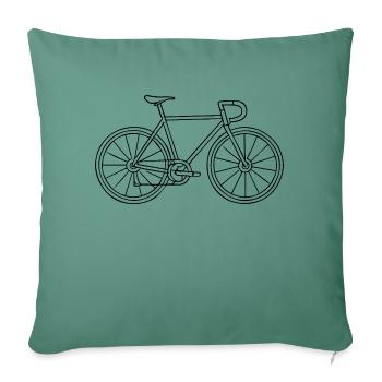 Filigranes Fahrrad - Sofakissenbezug 45 x 45 cm - Tanngrün - Vorne