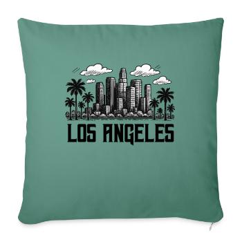Los Angeles City - Sofa pillowcase 17,3'' x 17,3'' (45 x 45 cm) - cypress green - Front