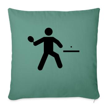 Table tennis rackets, table tennis - Sofa pillowcase 17,3'' x 17,3'' (45 x 45 cm) - cypress green - Front