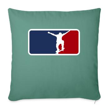 Skate world league - Sofa pillowcase 17,3'' x 17,3'' (45 x 45 cm) - cypress green - Front
