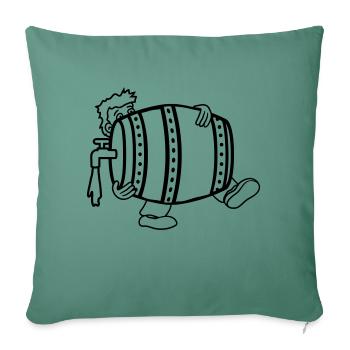 baril bière boisson soif boisson fête célébrer octobre - Housse de coussin décorative 45 x 45 cm - vert sapin - Devant