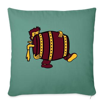 beer barrel drink thirst drinking party celebrate october - Sofa pillowcase 17,3'' x 17,3'' (45 x 45 cm) - cypress green - Front