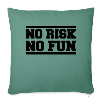 no_risk_no_fun_ay1 - Housse de coussin décorative 45 x 45 cm - vert sapin - Devant