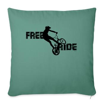 Free Ride Bike - Sofa pillowcase 17,3'' x 17,3'' (45 x 45 cm) - cypress green - Front