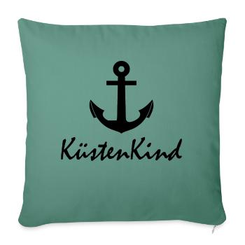 Coastal Child Anchor - Sofa pillowcase 17,3'' x 17,3'' (45 x 45 cm) - cypress green - Front