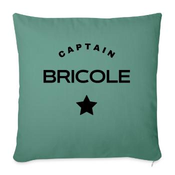 captain bricole - Housse de coussin décorative 45 x 45 cm - vert sapin - Devant