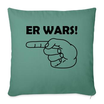 Zeigefinger Er Wars - Sofakissenbezug 45 x 45 cm - Tanngrün - Vorne