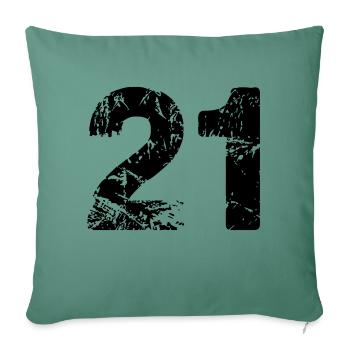 21 - Sofa pillowcase 17,3'' x 17,3'' (45 x 45 cm) - cypress green - Front