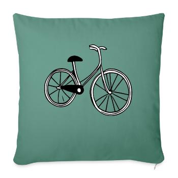 Fahrrad Gekritzel Fahrräder Radfahren Silhouette 2 - Sofakissenbezug 45 x 45 cm - Tanngrün - Vorne
