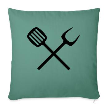Barbecue cutlery - Sofa pillowcase 17,3'' x 17,3'' (45 x 45 cm) - cypress green - Front